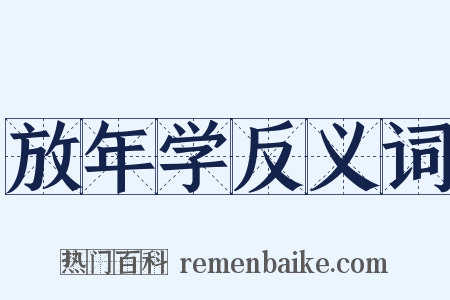 放年学反义词是什么意思的图片